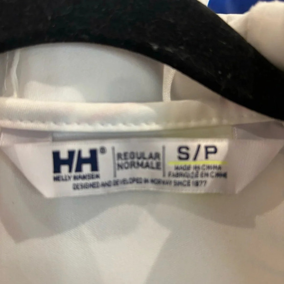 HELLY HANSEN Sz S Moss  Floral Hooded Pockets Drawstring Rain Coat Jacket NWOT - Picture 8 of 13